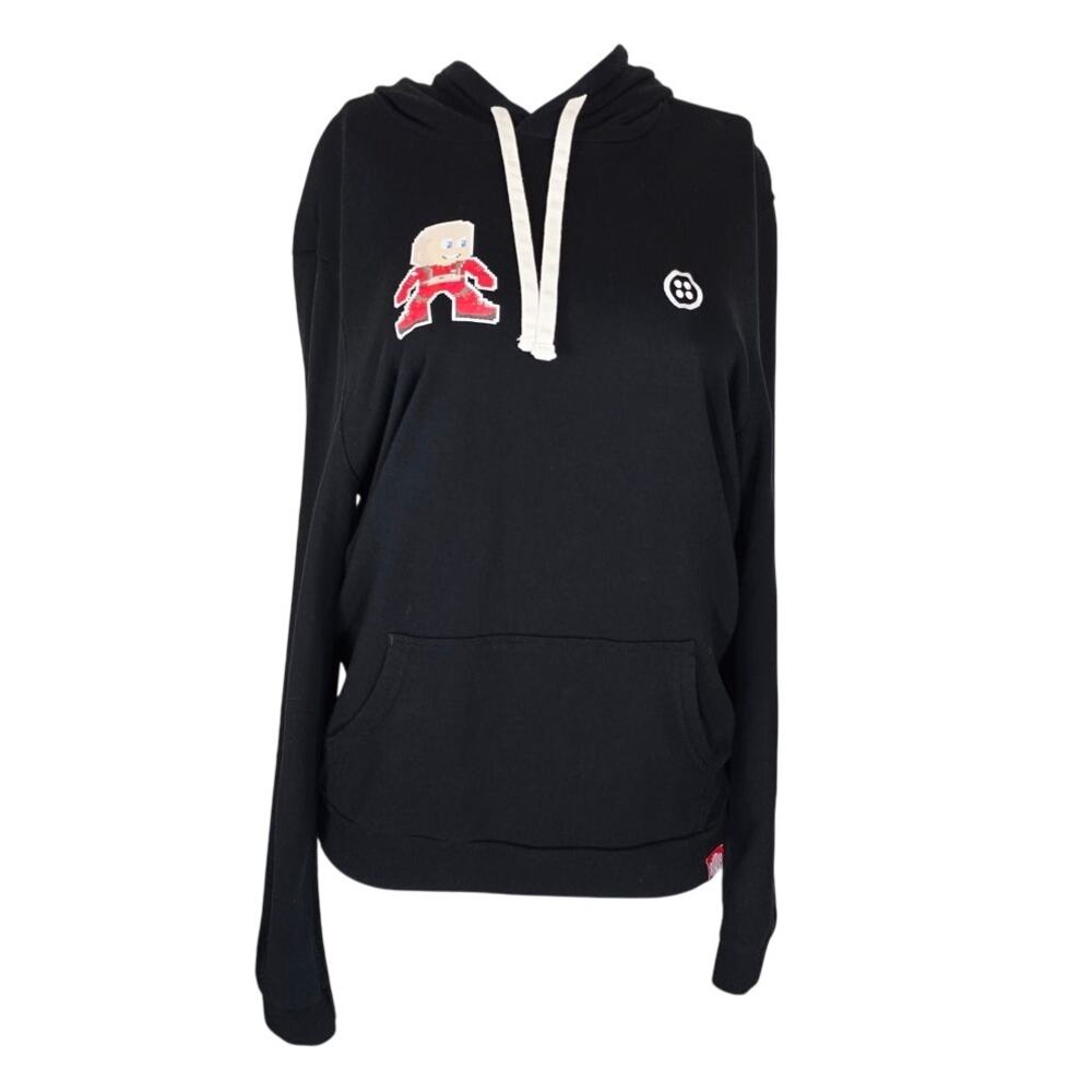 Marine Layer Sunset Black Hooded Athletic Athleisure Pullover Hoodie Womens M